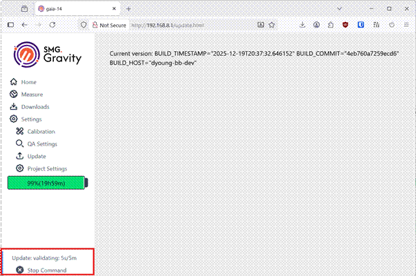GAIA-FIELD Update Page_Validating